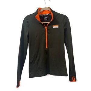 Victorias Secret PINK Ultimate half zip pullover XS green orange reflective top